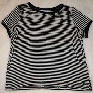 Black and white striped short sleeve
